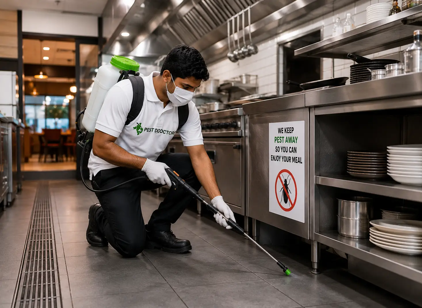 FSSAI-compliant commercial pest control for restaurants and cafe kitchens in Bengaluru