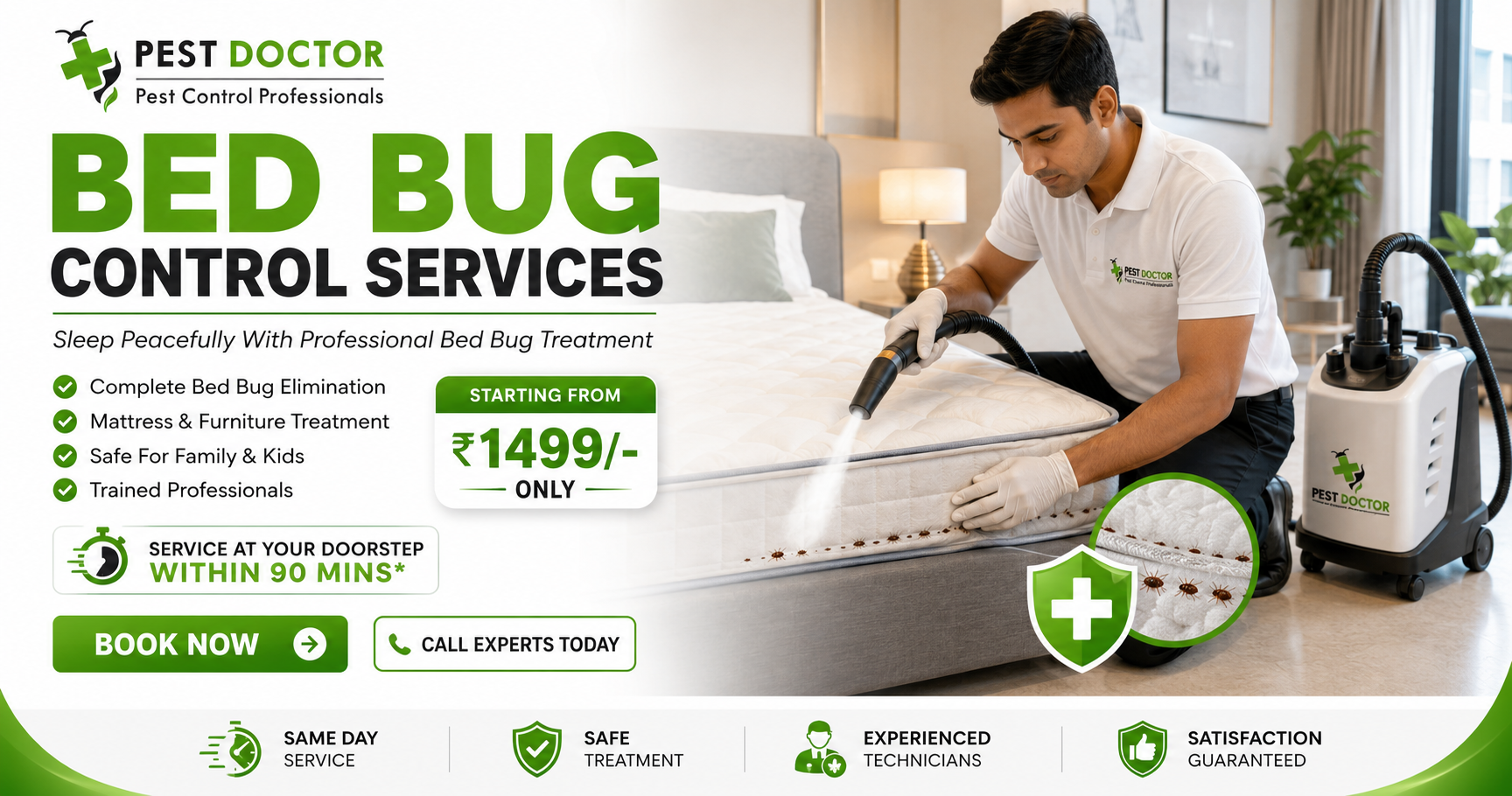 Pest control service in action